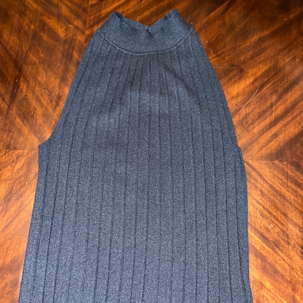 August Silk Sleeveless Mockneck Sweater